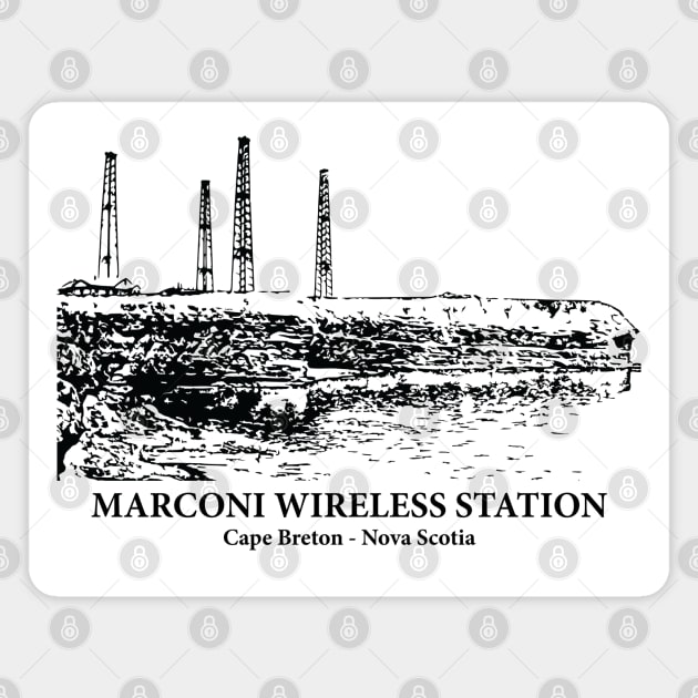Marconi Wireless Station - Cape Breton NS Magnet by Lakeric